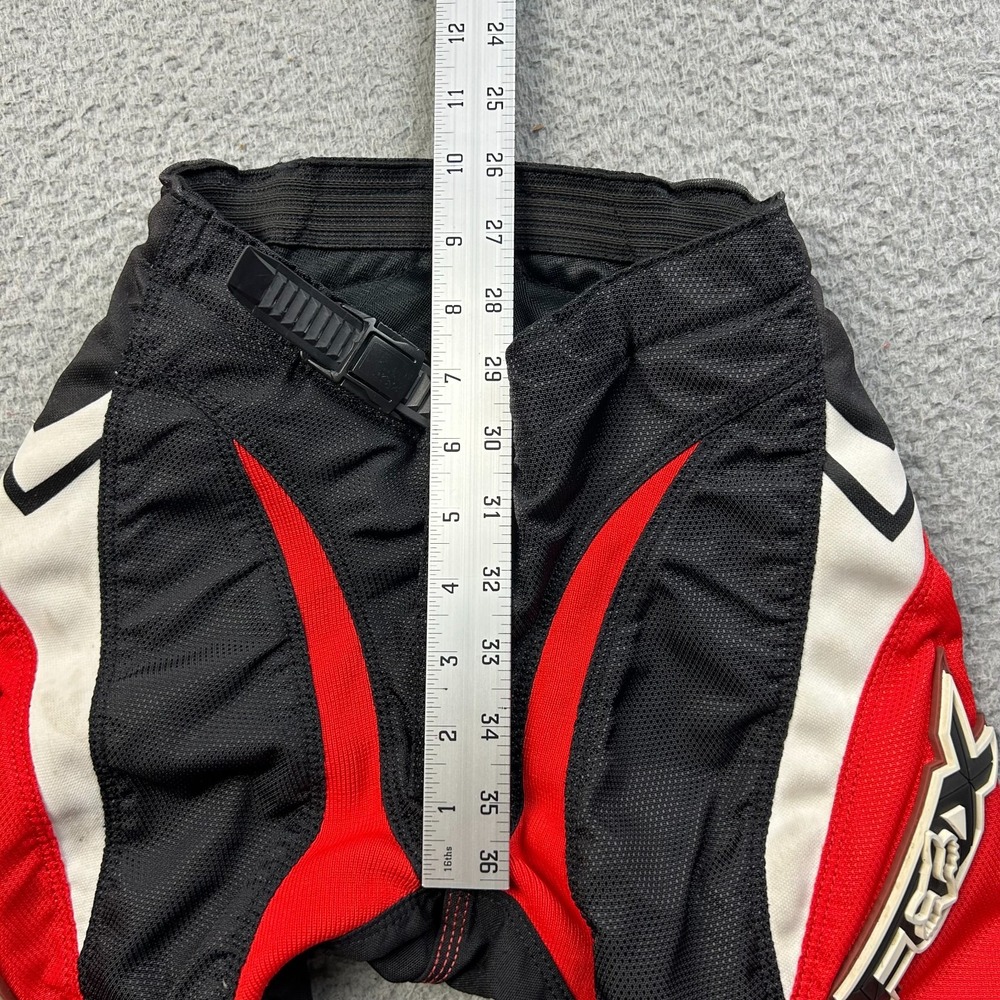FOX Racing 180 Youth Motocross Pants Red Black Dirt Bike Riding ATV Size 8 24 - Picture 9 of 11